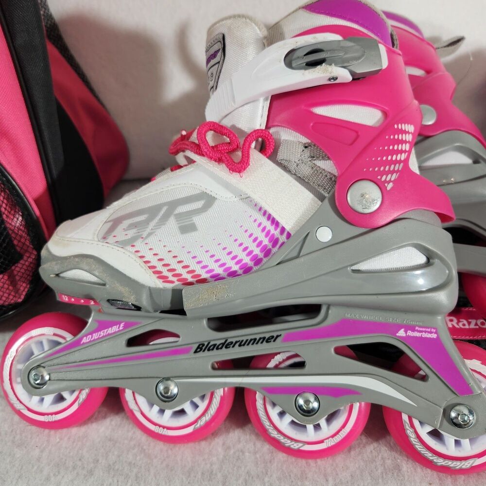 Bladerunner Phoenix Girls Adjustable Inline Rollerblade Size 12J / 2Y Bag/Pads - Picture 7 of 16